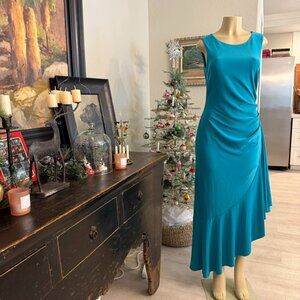 Joseph Ribkoff SIGNATURE Sleeveless Rush Waist Full Length Form Fit Evening Dr.